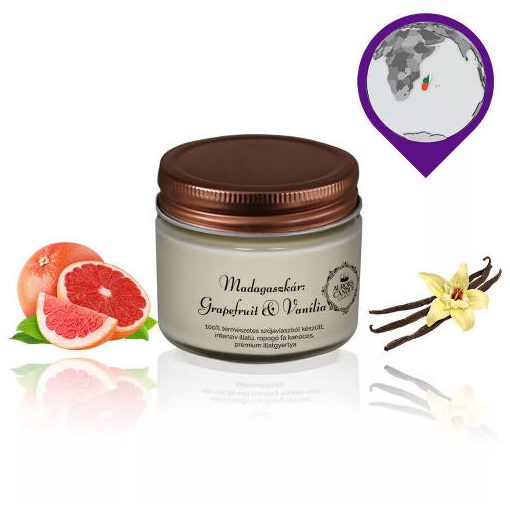 Aurora Vintage illatgyertya MADAGASZKÁR: GRAPEFRUIT & VANÍLIA